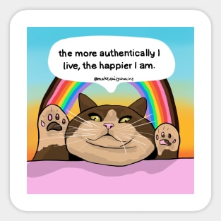 Living authentically Sticker